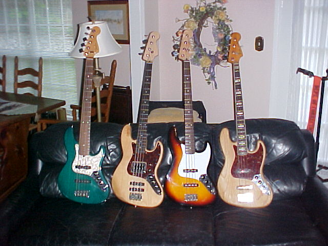 I love Fender Basses, in case you couldn't tell. The second one is my Tractor replica.